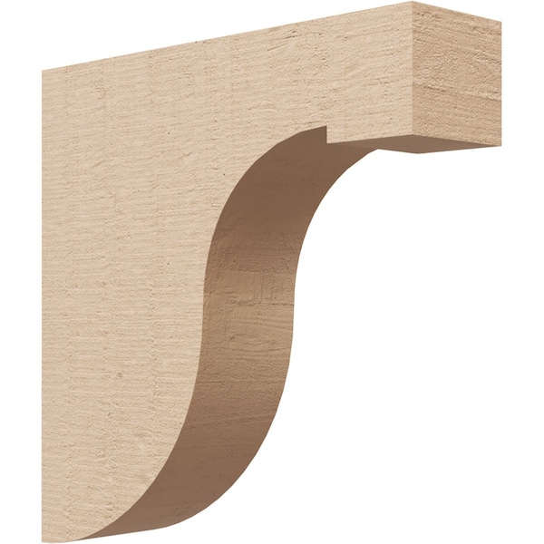 Ekena Millwork 3"W x 12"D x 12"H Thin Del Monte Rough Cedar Woodgrain TimberThane Corbel, Primed Tan CORUR03X12X12DELRCPR - main